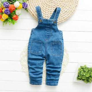 ทารกเครื่องแต่งกายเด็กเสื้อผ้าเด็กชายหญิง Overalls กางเกงยีนส์ขายาวลำลอง Solid Jumpsuits