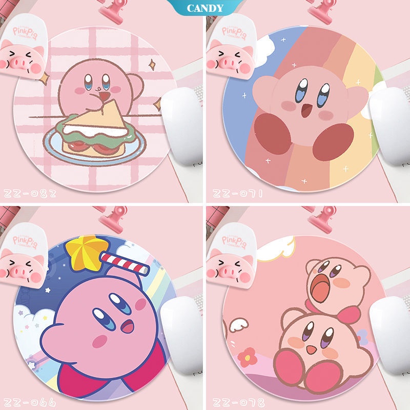 sanrio-kawaii-แผ่นรองเมาส์-หนัง-pu-ลายการ์ตูน-star-kirby-ขนาด-22-ซม-สําหรับเล่นเกมคอมพิวเตอร์-สํานักงาน-can