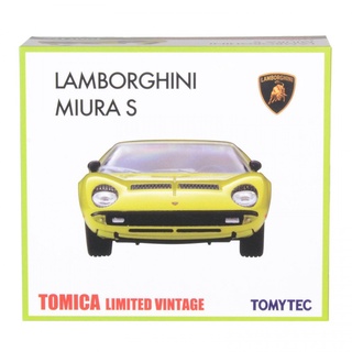 Tomytec 1/64 LAMBORGHINI MIURA S สีเหลืองสีเขียว LV DIECAST SCALE รุ่นรถ TOMICA LIMITED VINTAGE
