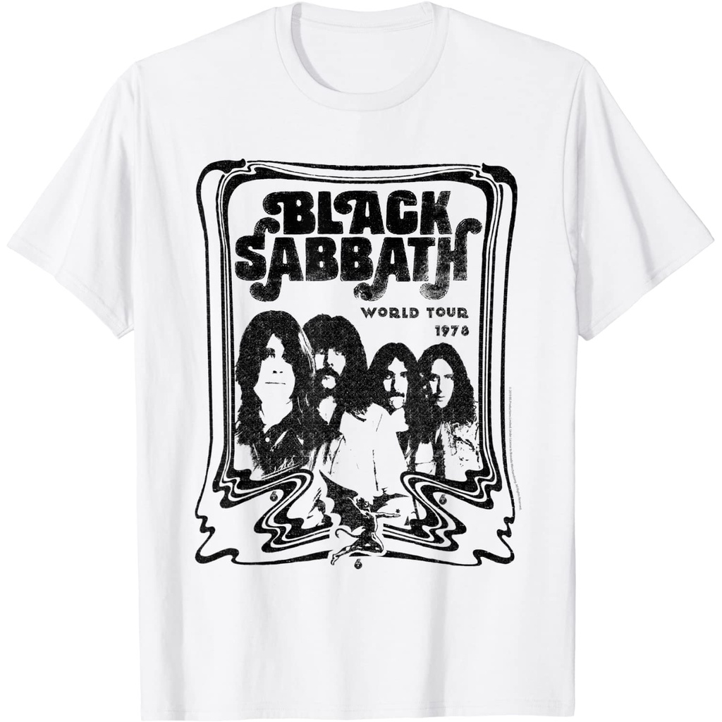 เสื้อยืดโอเวอร์ไซส์เสื้อยืด-พิมพ์ลาย-sabbath-official-world-tour-78-b-amp-w-สีดําs-3xl