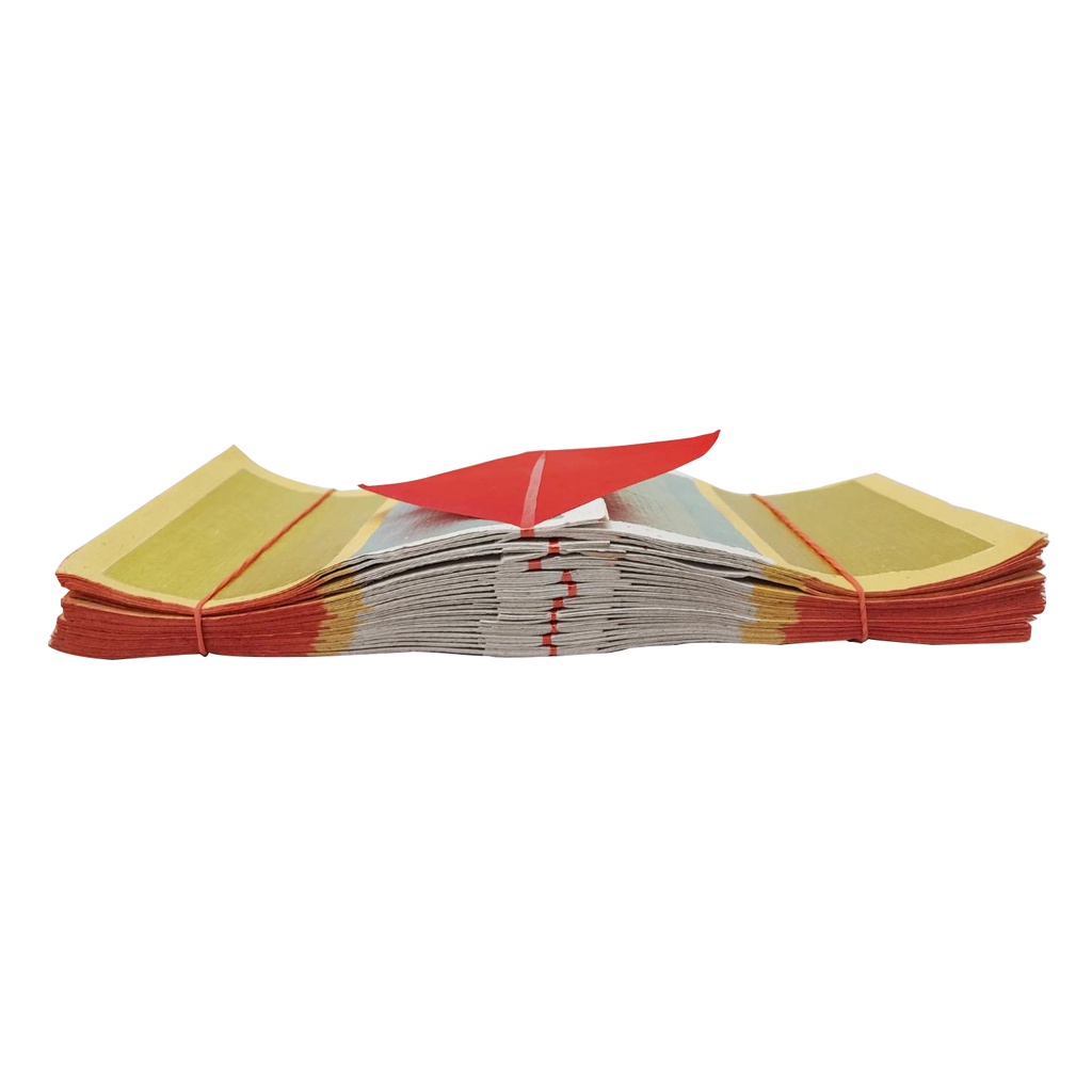 กิมจั้ว-กระดาษเงินกระดาษทอง-กิมจั้วแบบมัด-ใช้สำหรับพับเป็นพานไหว้บรรพบุรุษ