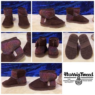 👞: HARRIS TWEED Wool Boots Kids แท้💯%