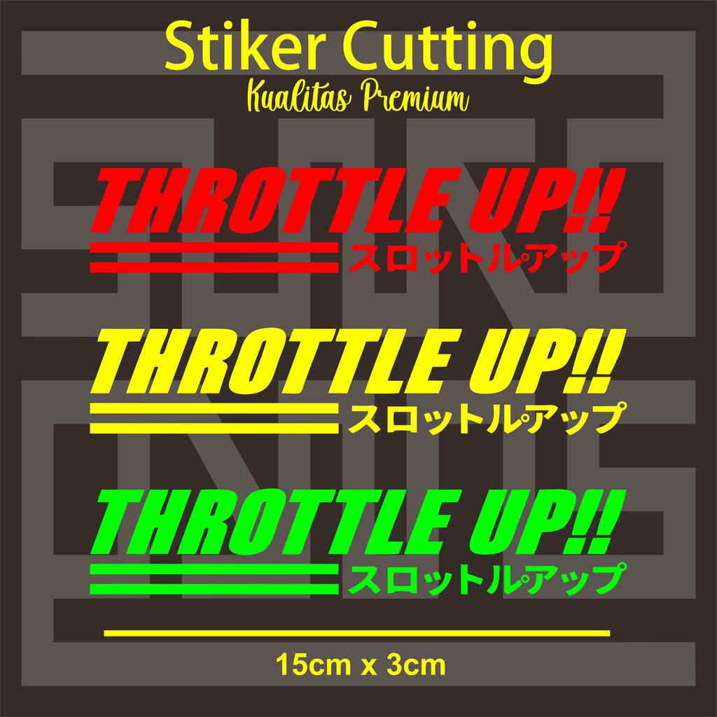สติกเกอร์ตัดด้านล่างของ THROTTLE ดัดแปลงของญี่ปุ่น | Shopee Thailand
