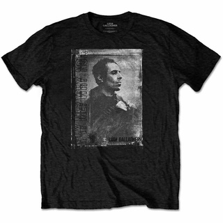 เสื้อยืดผ้าฝ้ายพิมพ์ลายคลาสสิก เสื้อยืด พิมพ์ลาย LIAM GALLAGHER