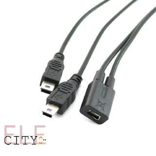 นวMo ~ 1 To 2 Y Splitter สายเคเบิ้ล Usb 2 . 0 Mini 5 - Pin Female To Double 2 Male แปลงสายเคเบิ้ล