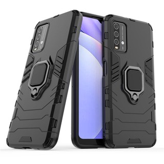 เคส Xiaomi Redmi 9T ฮาร์ดเคสกันกระแทกเคสโทรศัพท์ Hybrid Armor Shockproof Ring Case Redmi 9T Redmi9T Cover Stand