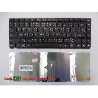 แป้นพิมพ์ คีย์บอร์ดโน๊ตบุ๊ค Lenovo G470 Laptop Keyboard สีดำ (ภาษาไทย-อังกฤษ)