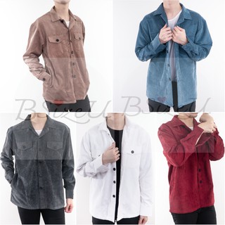 สินค้า เสื้อแจ็คเก็ต (Unisex) เสื้อแจ็คเก็ตผ้าลูกฟูก มี 5 สี  Free size แบรนด์ BSizeU