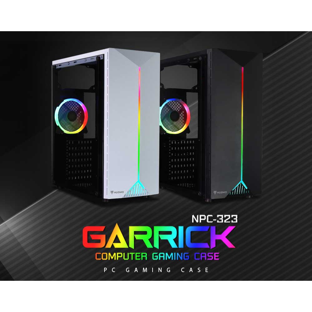 ภาพหน้าปกสินค้าCASE (เคสเกมมิ่ง) NUBWO NPC-323 GARRICK Gaming Case ไฟ RGB สวยๆ จากร้าน hardware_corner บน Shopee