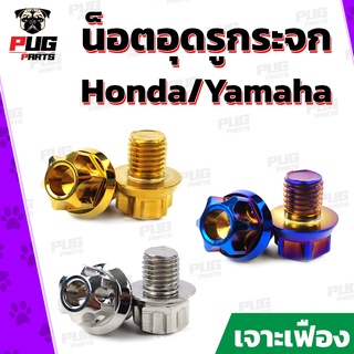 ภาพหน้าปกสินค้าน็อตอุดรูกระจก Honda *คู่*(หัว เจาะเฟือง เลส ทอง ไทเท) น็อตปิดรูกระจก น็อตอุดกระจก น็อตปิดกระจก น็อตสแตนเลสแท้ ที่เกี่ยวข้อง