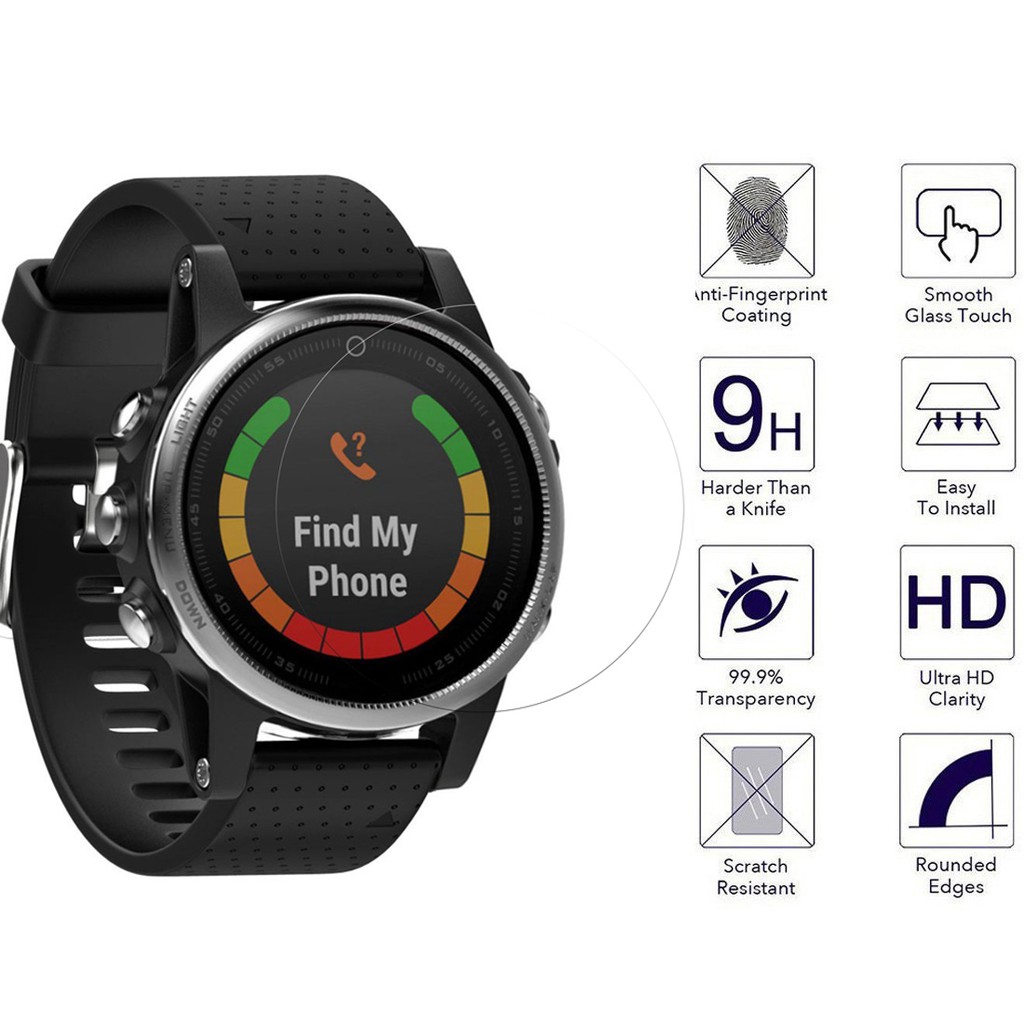 กระจกนิรภัยป้องกันหน้าจอสำหรับ-garmin-fenix-5s-gps