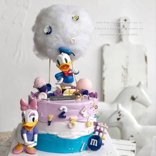 ของขวัญเค้กวันเกิดเครื่องประดับตกแต่งเค้ก Donald Duck Daisy เบเกอรี่