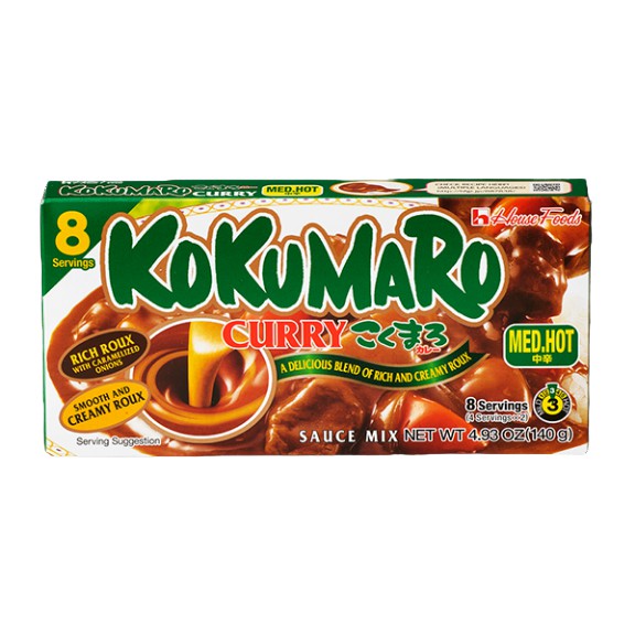 เฮ้าส์-โคคุมาโระ-เคอร์รี-มีเดียม-ฮอต-แกงกระหรี่เผ็ดกลาง-140-กรัม-house-kokumaro-curry-medium-hot-140-g