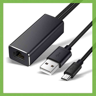 อะแดปเตอร์การ์ดเครือข่าย Micro USB เป็น RJ45 Ethernet สําหรับ TV Stick 480Mbps LAN [Aigoni]