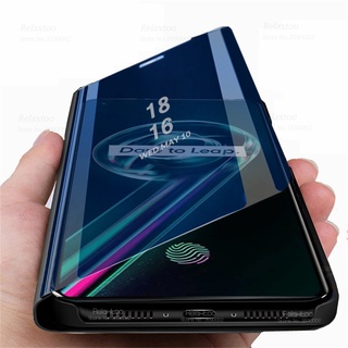 For Realme 9 Pro+ Case Smart Mirror Magnetic Flip Protective Covers For Oppo Realme9 Pro+ 9Pro 5G Stand Bumper Coque