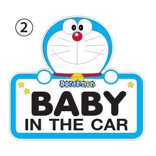 สติ๊กเกอร์-baby-in-car-ติดรถ-ติดกระจก-โดเรม่อน-kitty