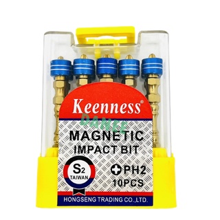 ดอกไขควงปลอกแม่เหล็ก KEENNESS (10ดอก/กล่อง) แกนสีทอง,สีเงิน,สีดำ  ดอกไขควง ปลอกแม่เหล็ก  หัวแม่เหล็ก