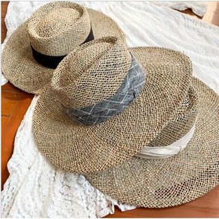 OR สินค้าพร้อมส่ง หมวกสานปีกกว้างงานพรีเมี่ยม ทรง Dumont hat หญ้า raffia100% ส่งทันทีจากไทย