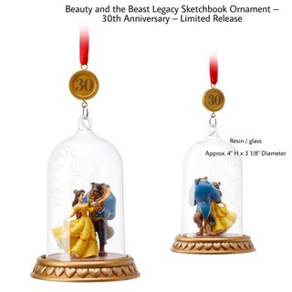 ✨ลิขสิทธิ์​แท้​จาก​ Disney​ Store​✨ Beauty and the Beast Legacy Sketchbook Ornament – 30th Anniversary – Limited Release