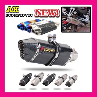 ปลายท่อAKRAPOVIC ยาว14นิ้ว ปาก2รู!! ท่อสูตร ท่อแต่ง ท่อ ปลายท่อ(คอ2นิ้ว)