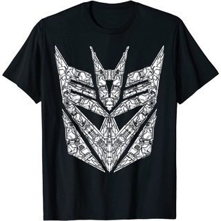 เสื้อยืดอินเทรนด์ผู้ชายอินเทรนด์ผู้หญิงเสื้อยืด พิมพ์ลายโลโก้ Transformers DecepticonsS-3XL