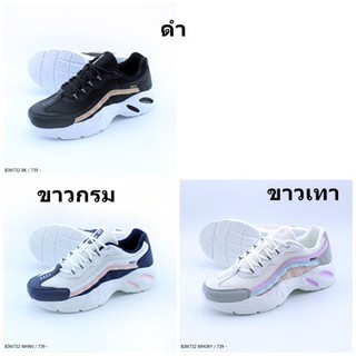 รองเท้าผ้าใบ Baoji รุ่น BJW732 สี ดำ ขาวเทา ขาวกรม