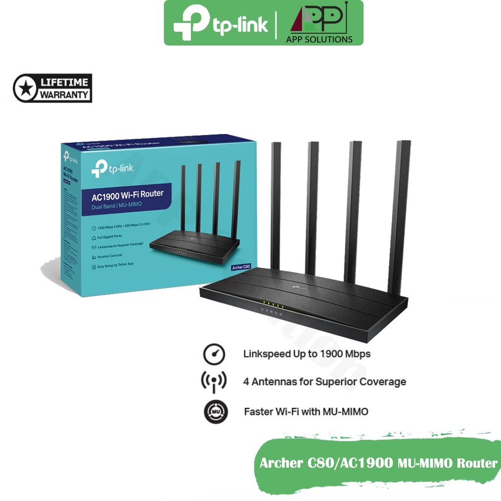 tp-link-router-gigabit-dual-band-ac1900-รุ่นarcher-c80-ประกันlifetime