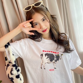 Live194# เสื้อคัตตอล มีหลายสี “Halloo” สไตล์เกาหลี Dream Big Tshirt โอเวอร์ไซน์ สาวอวบใส่ได้ พร้อมส่ง คอกลม ผ้านุ่ม