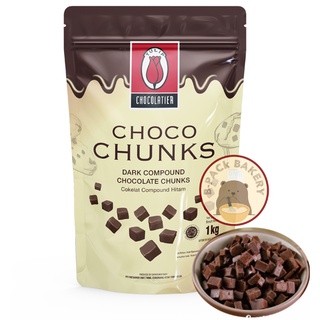 ทิวลิป ช็อคโก ชังส์ ดาร์ค คอมพาวด์ ช็อคโกแลต / Tulip Choco Chunk Dark Compound Chocolate /1kg