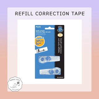 PLUS  Correction Tape Whipper มินิโรลเลอร์ รีฟิล, 5mmx6m