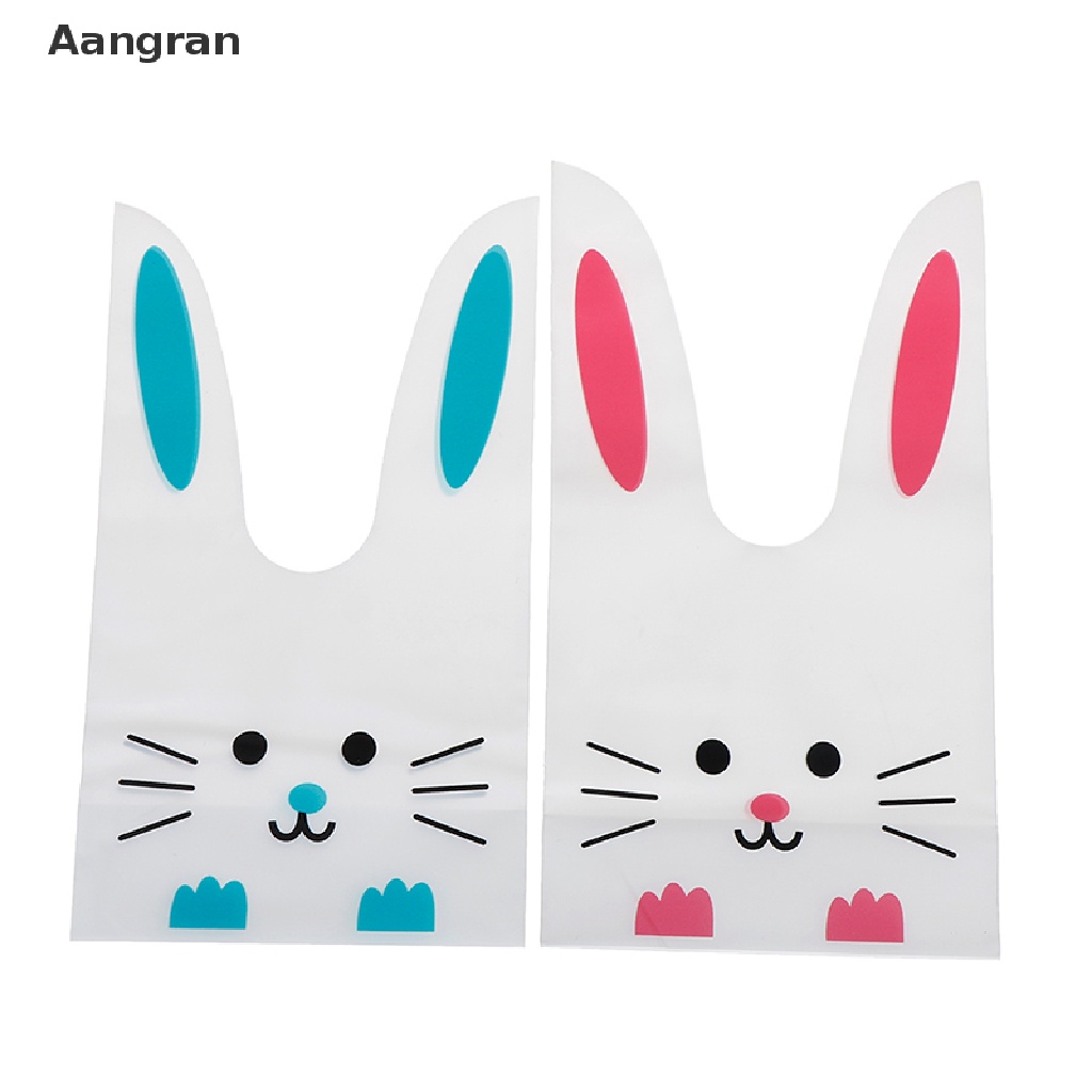 aangran-ถุงพลาสติกใส่ขนม-หูกระต่ายน่ารัก-50-ชิ้น