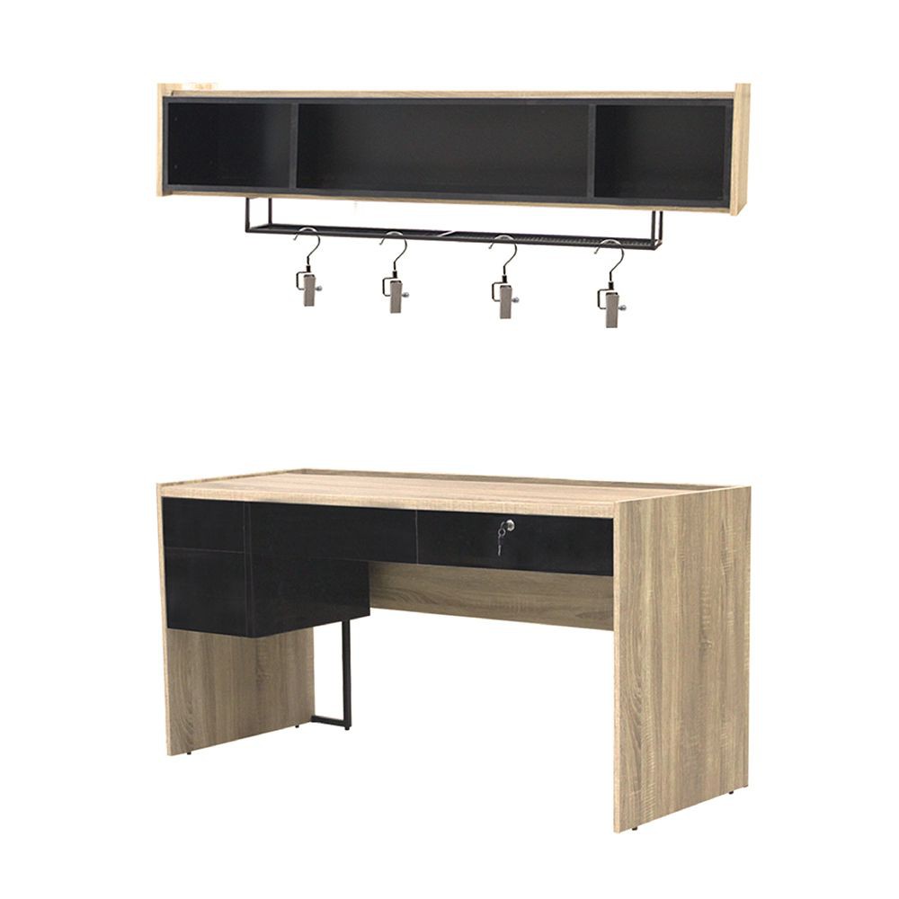 desk-workstation-set-buro-evolution-dk-150n-solid-oak-black-office-furniture-home-amp-furniture-โต๊ะทำงาน-ชุดโต๊ะทำงาน-bur