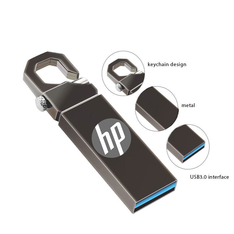 ภาพสินค้าแฟลชไดรฟ์ USB 3.0 HP 2tb128gb 64GB 32GB 16GB 8GB ความเร็วสูง กันน้ํา จากร้าน beiledee.th บน Shopee ภาพที่ 4