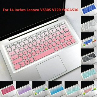 แผ่นซิลิโคนครอบคีย์บอร์ดแล็ปท็อป แบบบางพิเศษ สําหรับ Lenovo V530S V720 YOGA530 14 นิ้ว