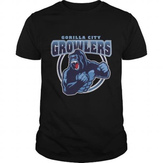 เสื้อยืดผ้าฝ้ายเสื้อยืด แบบนิ่ม พิมพ์ลาย Gildan Softstyle สําหรับทุกเพศ Gorilla City Growlers1L XL  XXL 3XL