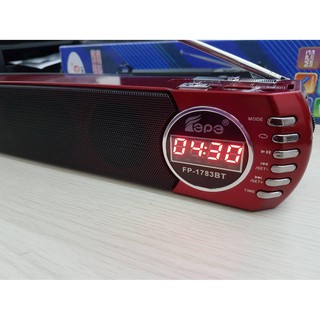 SOUNDBAR Wireless BLUETOOTH Speaker ลำโพงบลูทูธ ขนาด40cm  เล่น วิทยุ FM/AM/SW-15 7 BAND RADIO WITH USB/TF CARD(BT) แดง