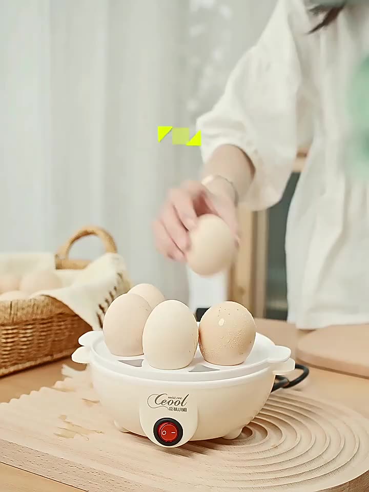 หม้อหุงไข่มัลติฟังก์ชั่นสองชั้นปิดอัตโนมัติหม้อหุงไข่ในครัวเรือนสแตนเลสสิ่งประดิษฐ์อาหารเช้าขนาดเล็ก-หม้อนึ่ง