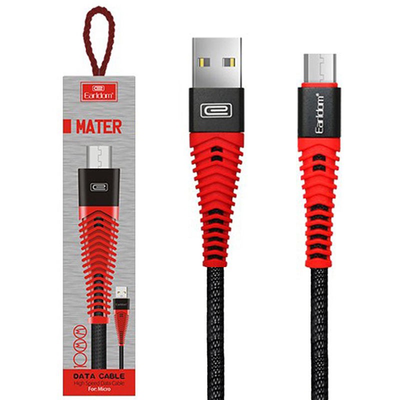 สายชาร์จแบบถัก Earldom EC-060 Micro usb 2.4A สายชาร์จ Micro USB 1เมตร ...