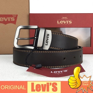 กระเป๋าตังค์และเข็มขัดหนังแท้💯Set levi’s พร้อมส่งจากในไทย