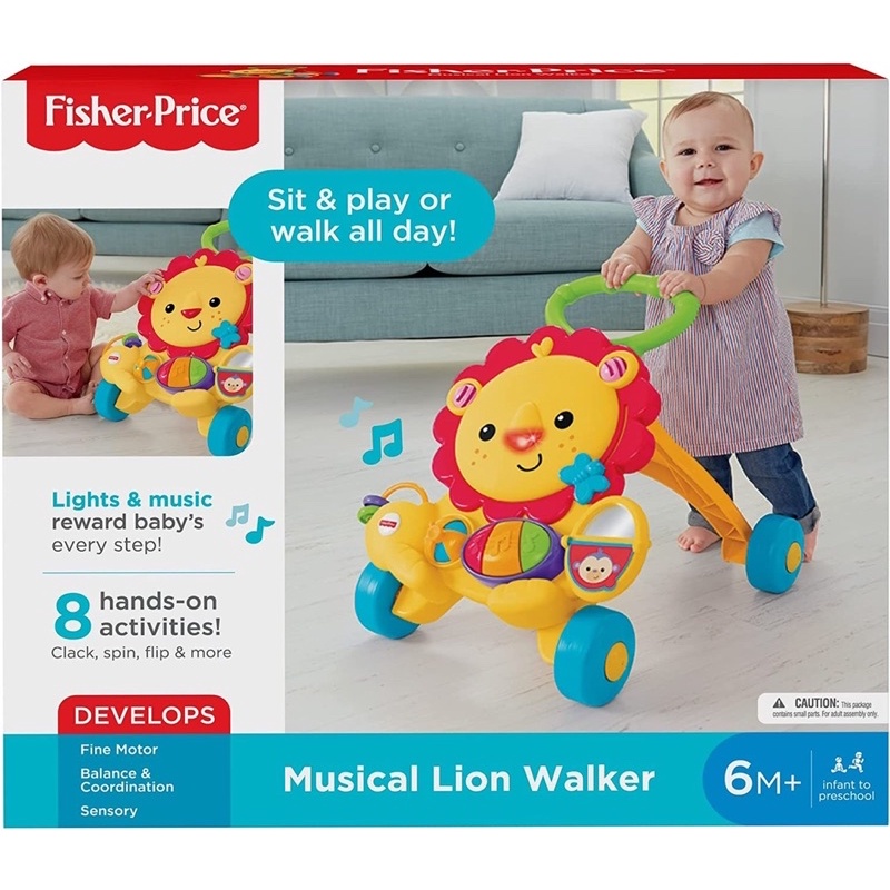 พร้อมส่ง-รถผลักเดินเสริมพัฒนาการสำหรับเด็ก-fisher-price-musical-lion-walker