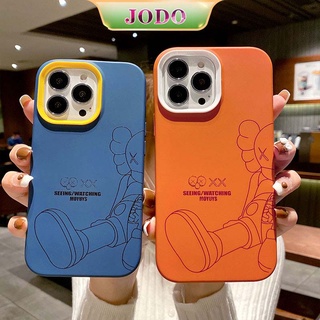 เคสโทรศัพท์มือถือ ซิลิโคนนิ่ม TPU กันกระแทก ลายหมี สีส้ม สําหรับ iPhone 15 14 13 12 11 Promax 6 6S 7 8 Plus X XR XSMax SE