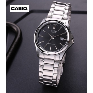 (แท้ 100%) Casio นาฬิกาข้อมือผู้ชาย รุ่น MTP-1183A-1ADF สายสแตนเลส หน้าปัดดำ - แท้ 100% รับประกันสินค้า 1 ปีเต็ม