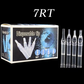 7RT Tattoo Plastic Tip ปลายกระบอกเข็มสักพลาสติกใช้แล้วทิ้ง (1 กล่อง / 50 ชิ้น) Disposable Tattoo Tips