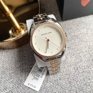 (ผ่อน0%) นาฬิกา Michael Kors LIBBY womens watch MK3676  สี Rosegold / Silver หน้าปัดขาว   ขนาด 38 มม.