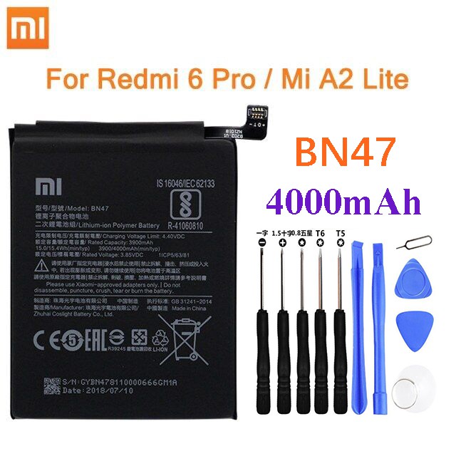 แบตเตอรี่-xiaomi-mi-a2-lite-แบต-redmi-6-pro-bn47-4000mah-รับประกัน-3-เดือน