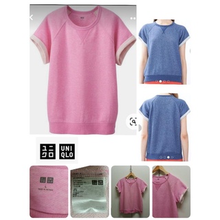 U33🎀Uniqlo เสื้อสเวตเตอร์แขนสั้นแบรนด์ญี่ปุ่น 🎀size L