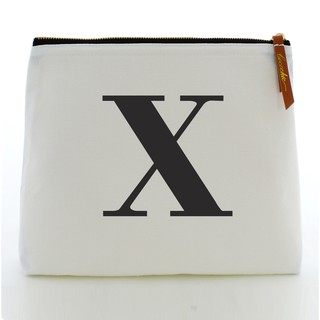 กระเป๋า ALPHABET MAKEUP BAGS LARGE WHITE “X”