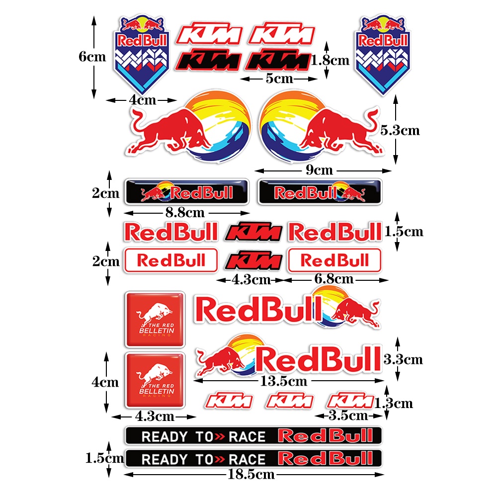 สติกเกอร์-ลายกระทิง-ktm-กันน้ํา-สีแดง-สําหรับติดตกแต่งหมวกกันน็อครถจักรยานยนต์