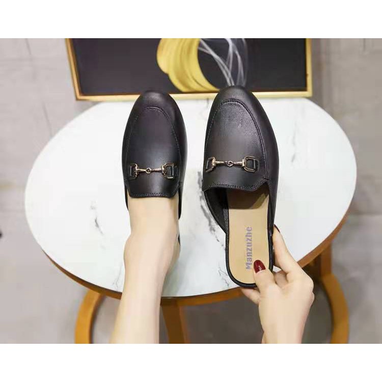 ภาพสินค้ารองเท้าเปิดส้นเท้า แบบสวม แต่งโซ่ KD13 จากร้าน korea_style01 บน Shopee ภาพที่ 6
