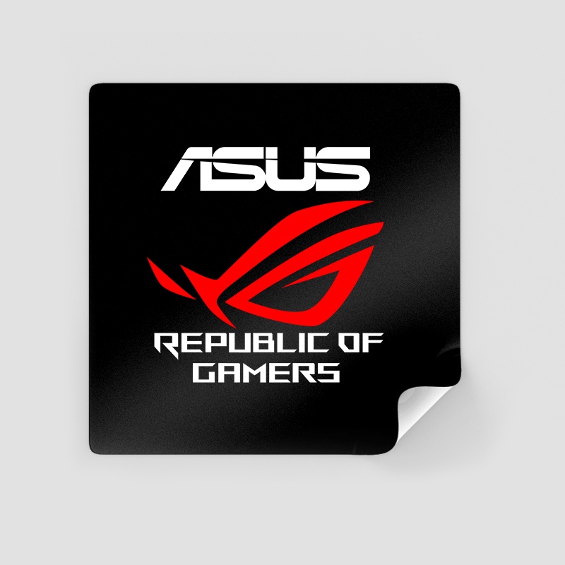 สติกเกอร์-asus-rog-republic-of-gamers-กันน้ํา-สีดํา